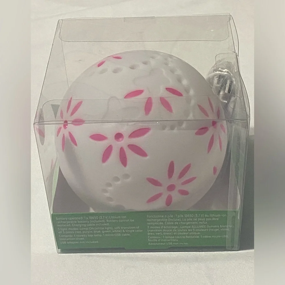 Ashland 5.5” Color Changing Round Floral Novelty Tap Lamp